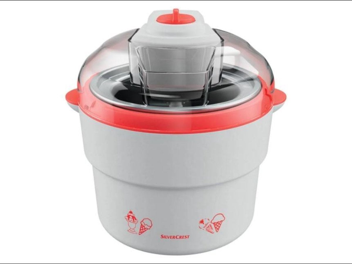 SILVERCREST® IJsmachine Koraal - Voor het bereiden van ijs en Sorbet ijs - Bereidingstijd 40 min - 12W - Inhoud 1