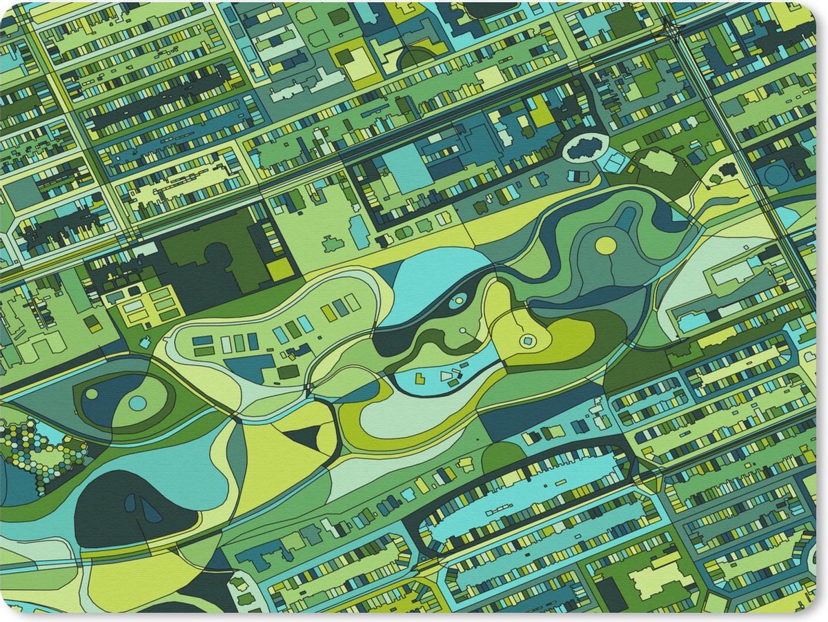Muismat - Mousepad - Stadskaart - Amsterdam - Kunst - 40x30 cm