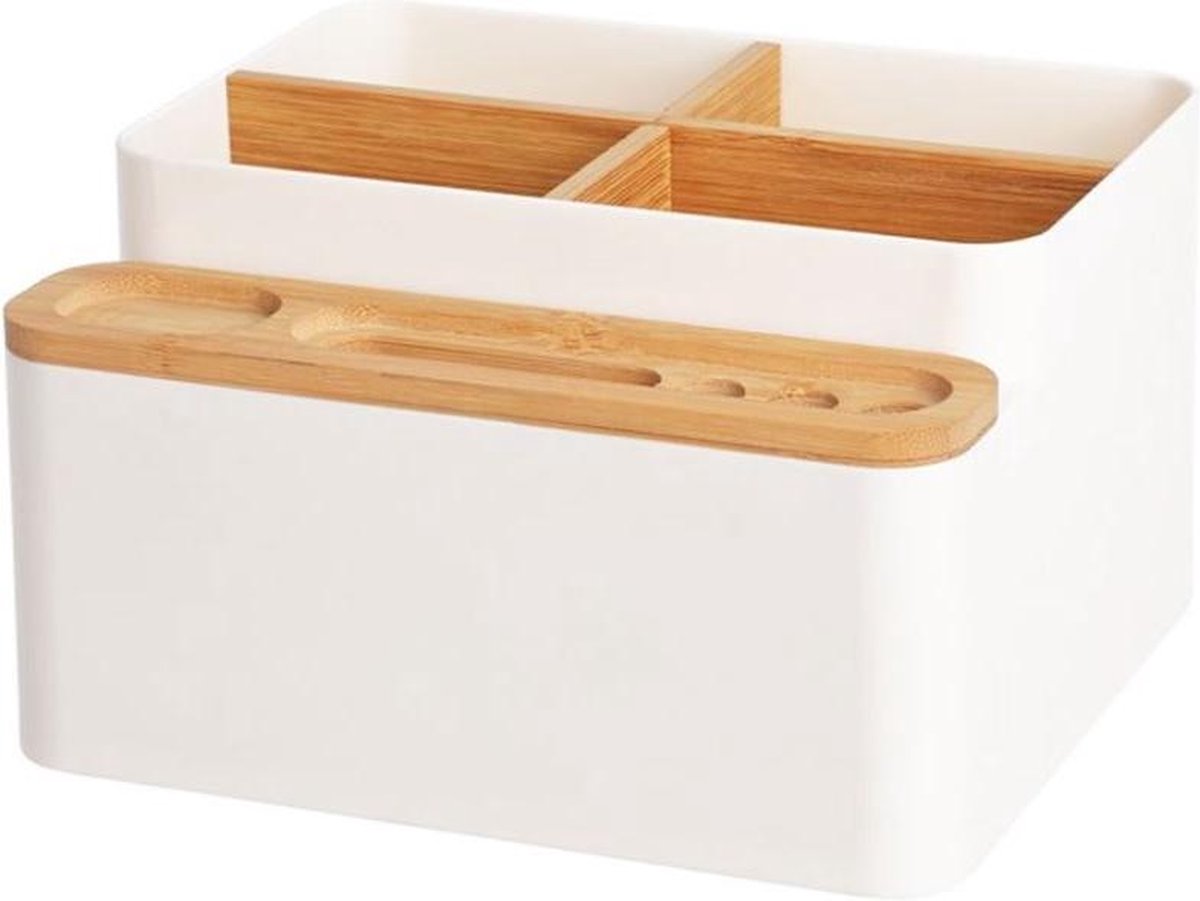 LYVION Make-up en Bureau organizer - Kunststof en Bamboe