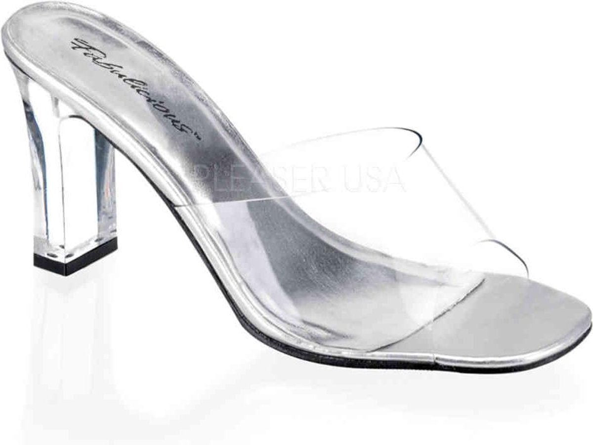 Fabulicious Hoge hakken -36 Shoes- ROMANCE-301 US 6 Zilverkleurig/Transparant