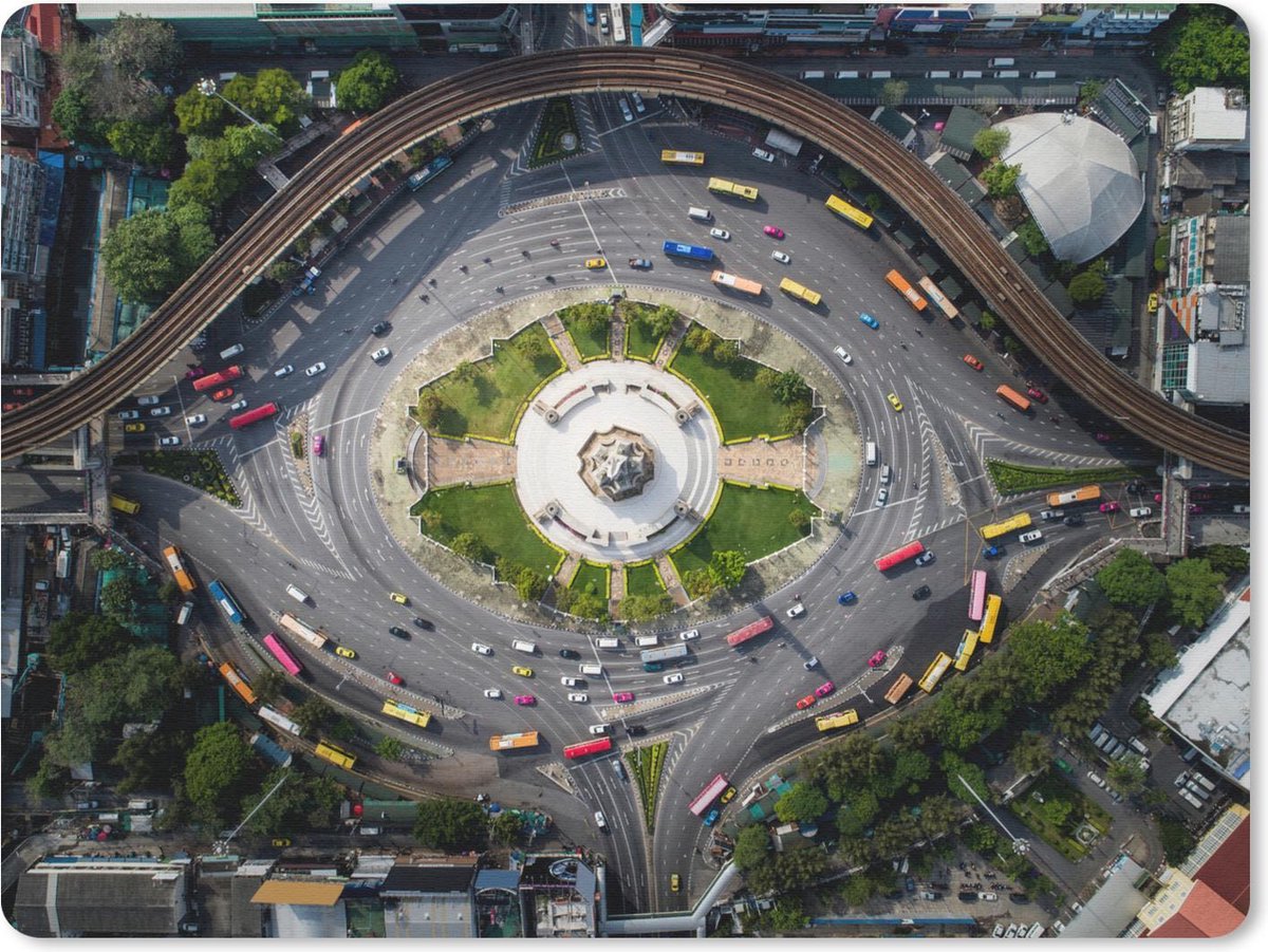 Muismat - Mousepad - Overwinningsmonument in Bangkok - 40x30 cm