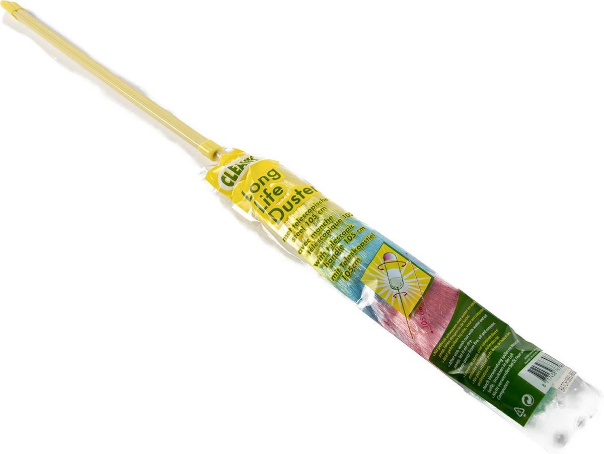 Plumeau met uitschuifbare telescoopsteel tot 108 cm
