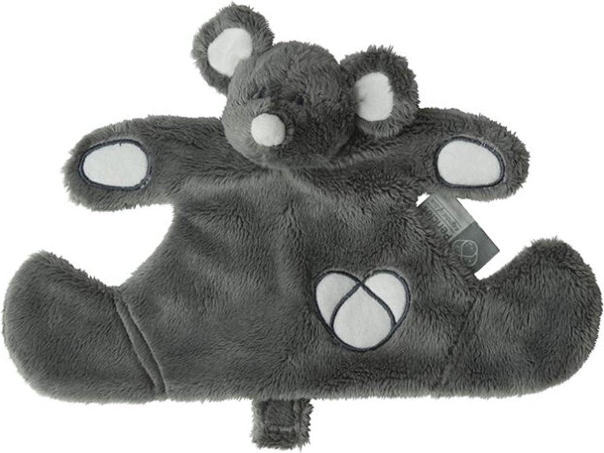 Pericles Knuffeldoekje Doudou Muis 30 X 20 Cm Donkergrijs