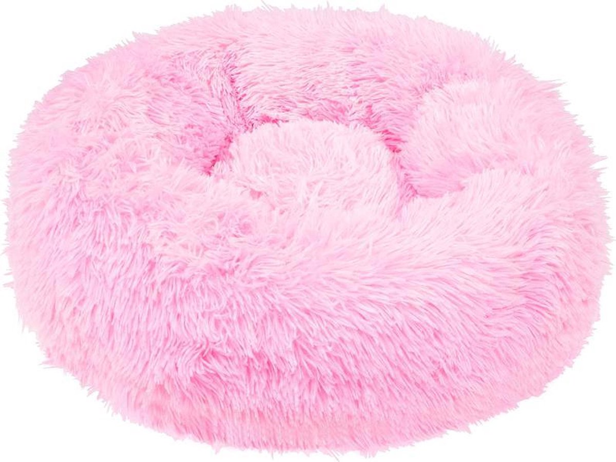 Springos Hondenmand | Superzacht en Luxe | Wasbaar | Donut | Fluffy | Hondenkussen | 100  cm |  Felroze