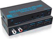 HDMI Switch 3 in 1 uit poort + Afstandsbediening | 4K@60Hz | Aux – Optical – SPDIF | 4K HDR | HDCP 2.2 | ARC