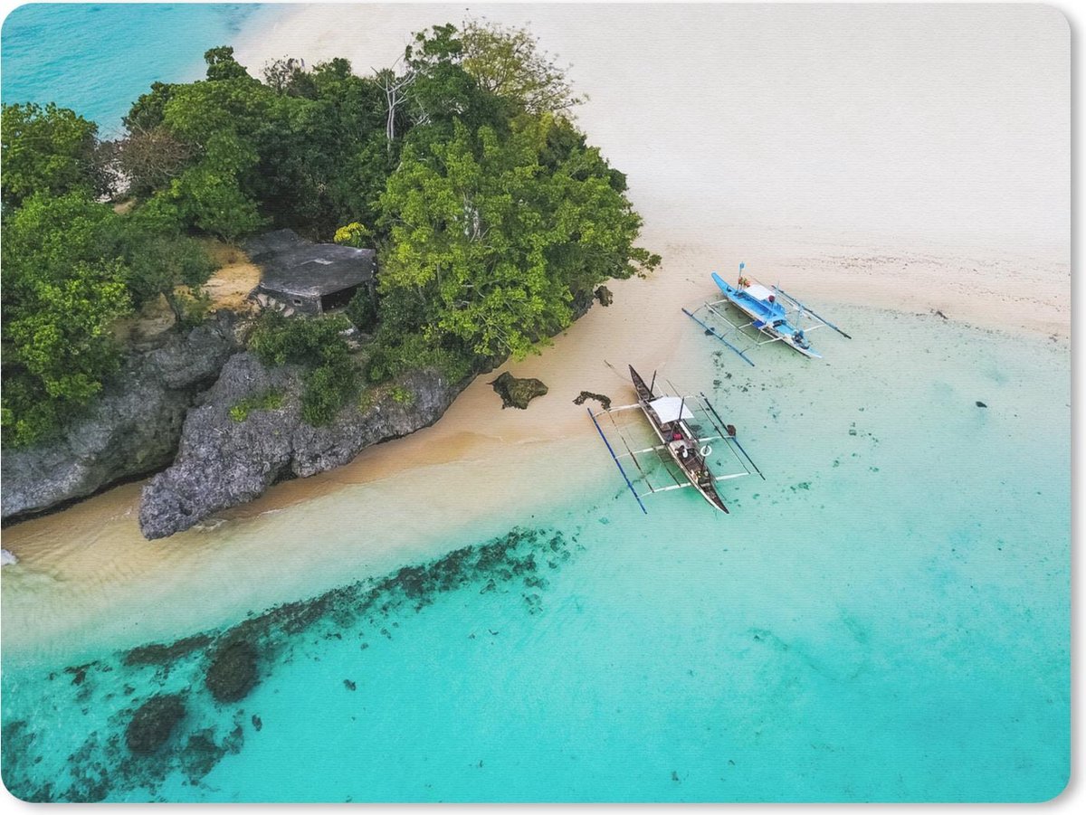 Muismat - Mousepad - Luchtfoto van het eiland Boracay - 40x30 cm