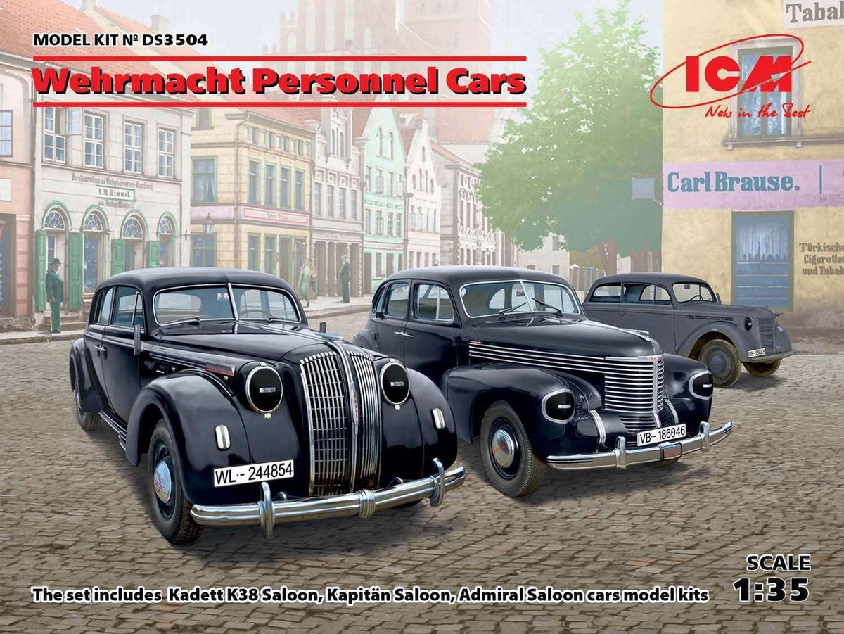 1:35 ICM DS3504 Wehrmacht Personnel Cars (Kadett K38 Saloon