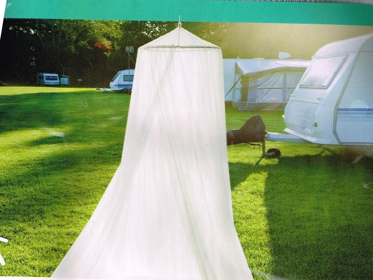 set van 2/ klamboe 2 persoons 60x250x1000 cm en 1 persoon 40x230x630 cm/ wit/ wassen op 30o/ polyester