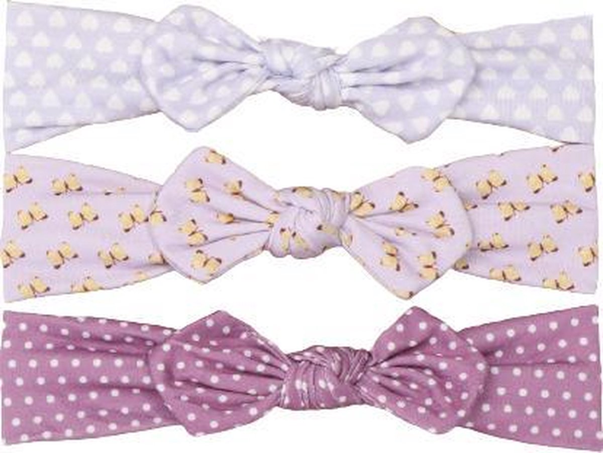MINIIYOU - Set 3 stuks | vlinders paars | Peuter haarbandjes 2-4 jaar | Meisjes haarbandjes met strik