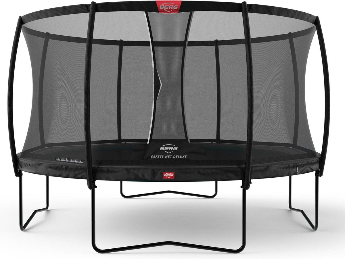 BERG Trampoline Champion Black Limited Edition + Safetynet Deluxe 330 cm - met Airflow en TwinSpring - zwart