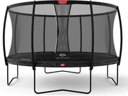 BERG Trampoline Champion Black Limited Edition + Safetynet Deluxe 330 cm - met Airflow en TwinSpring - zwart