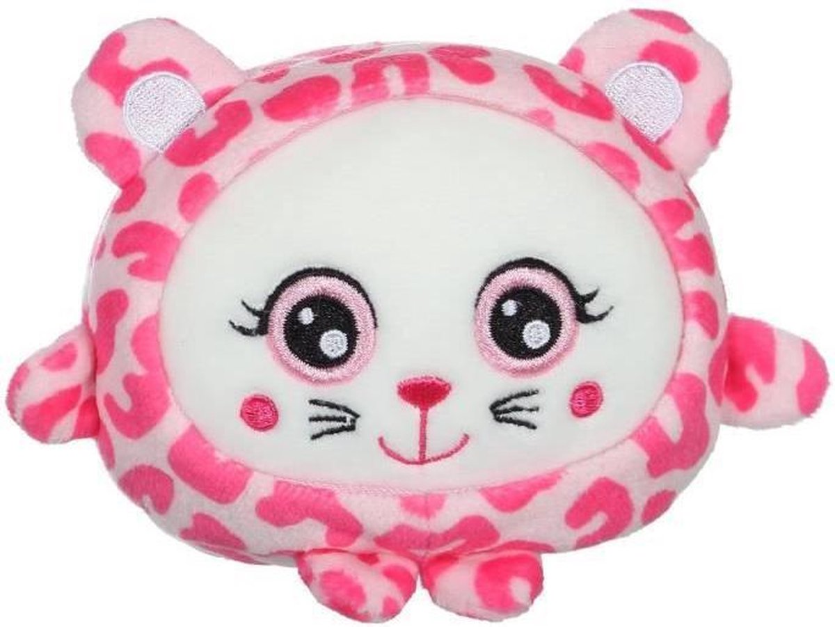 GIPSY - pluche squishimals roze cheetah Pinky 10 cm
