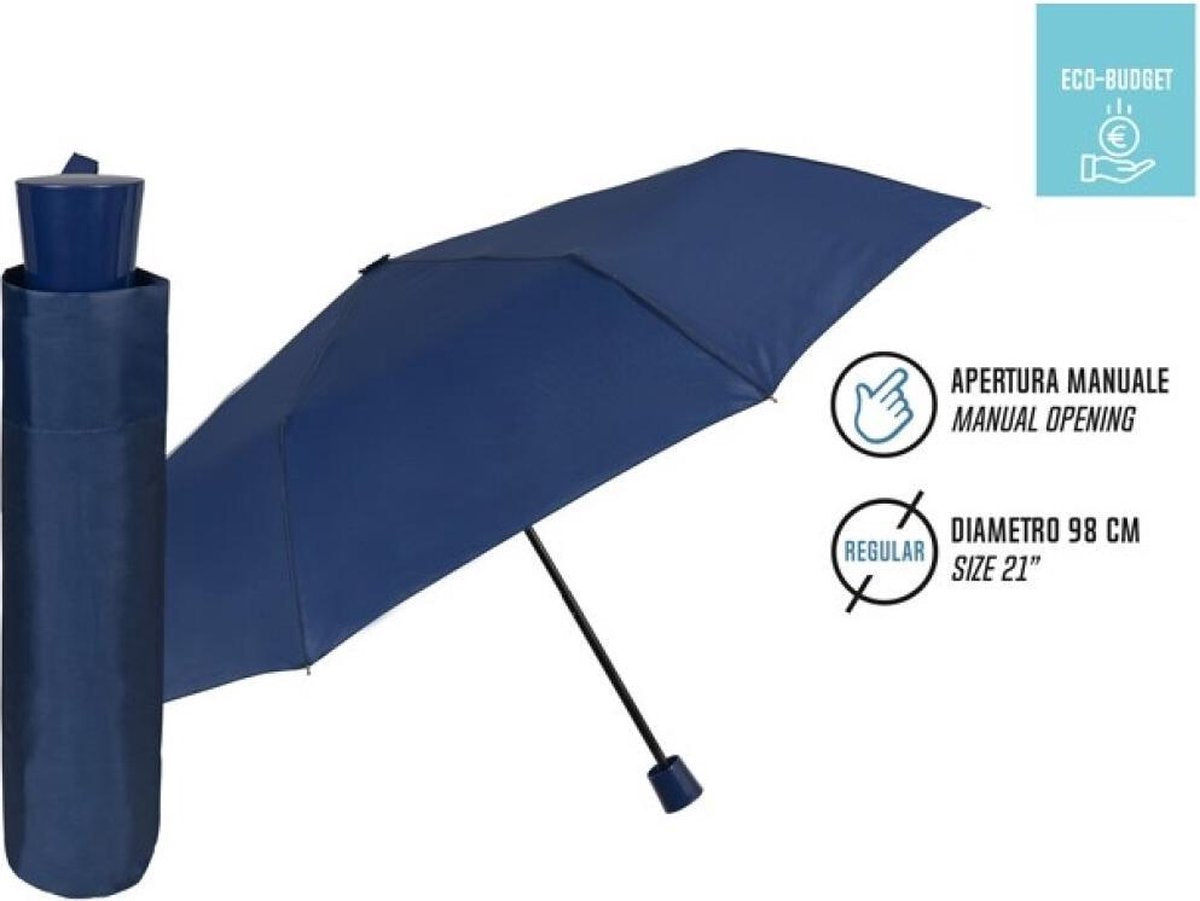 Perletti Mini-paraplu Basic 98 Cm Fiberglas Marineblauw