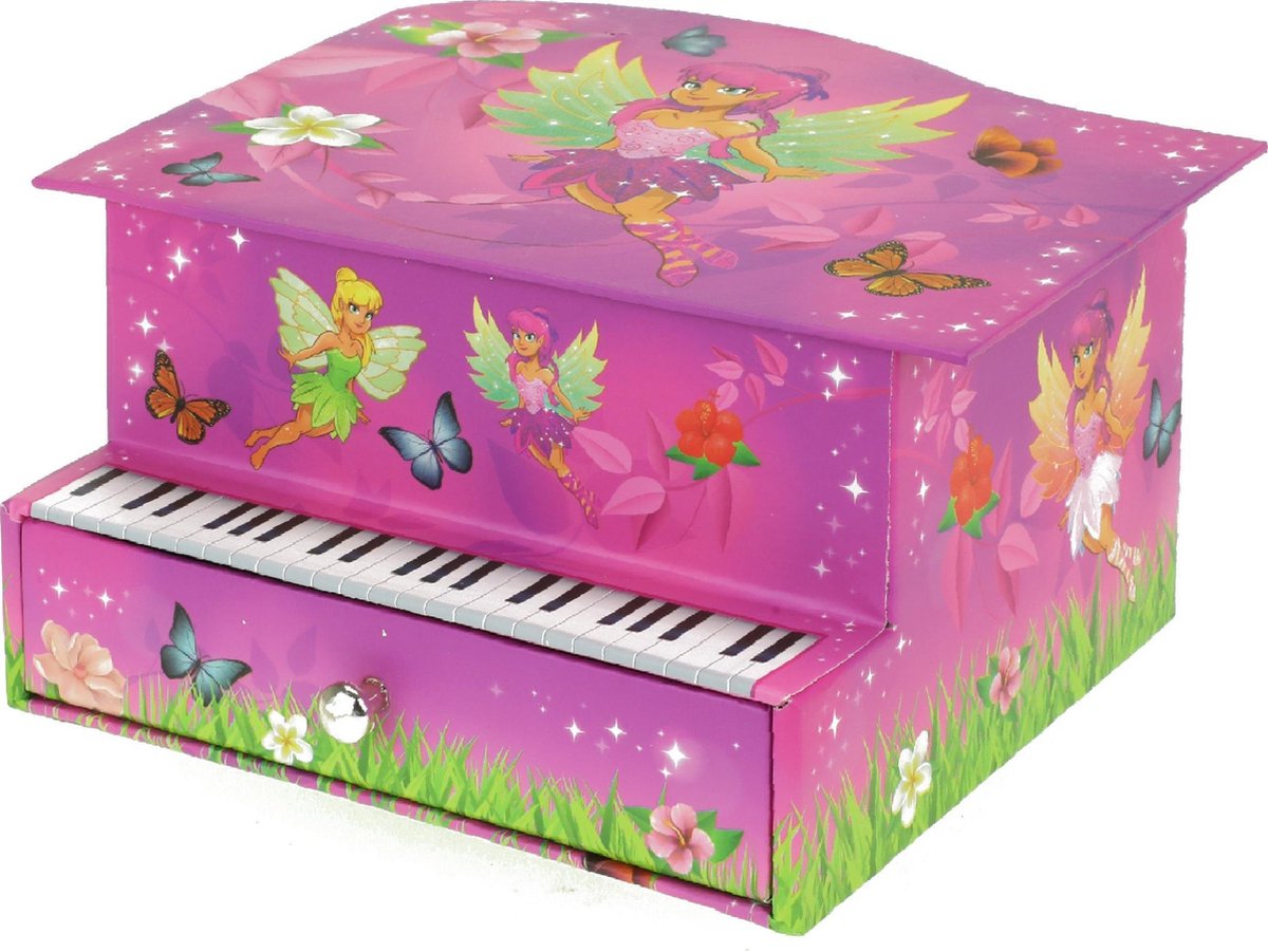 Muziekdoosje - Pianovorm met Elfje