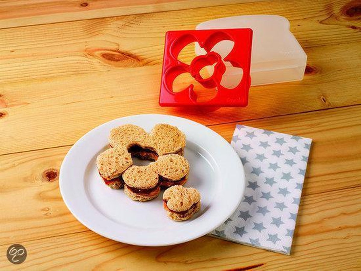 Tovolo Keukenhulp Sandwich Steker - Lieveheersbeestje & Bloem - Rood