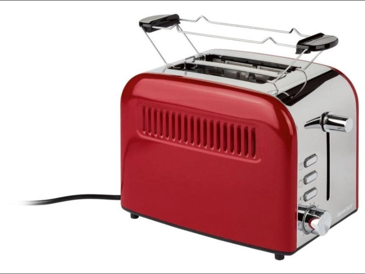 SILVERCREST® Broodrooster Rood - 6 standen - Ontdooien en opwarmen - 920 W