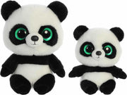 Pandabeertjes knuffels setje van 2x stuks - 15 en 20 cm - Pluche knuffel pandas ouder en kindje