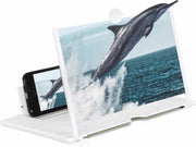 Royality® Schermvergroter smartphone - Projectiescherm - 3D - Vergrootglas - 12 inch -  Mini beamer - Thuisbioscoop - Wit