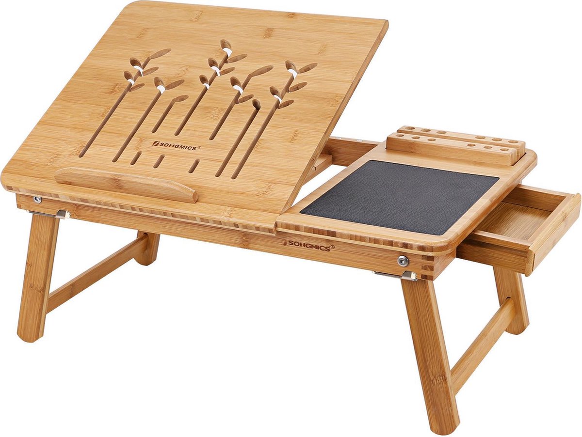Bamboe Laptoptafel incl. muismat en telefoonhouder