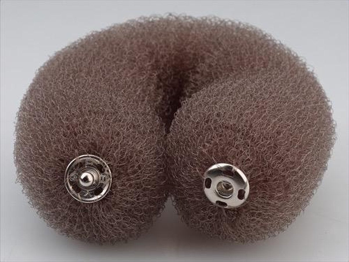 Knotrol met drukknoop bruin 18cm