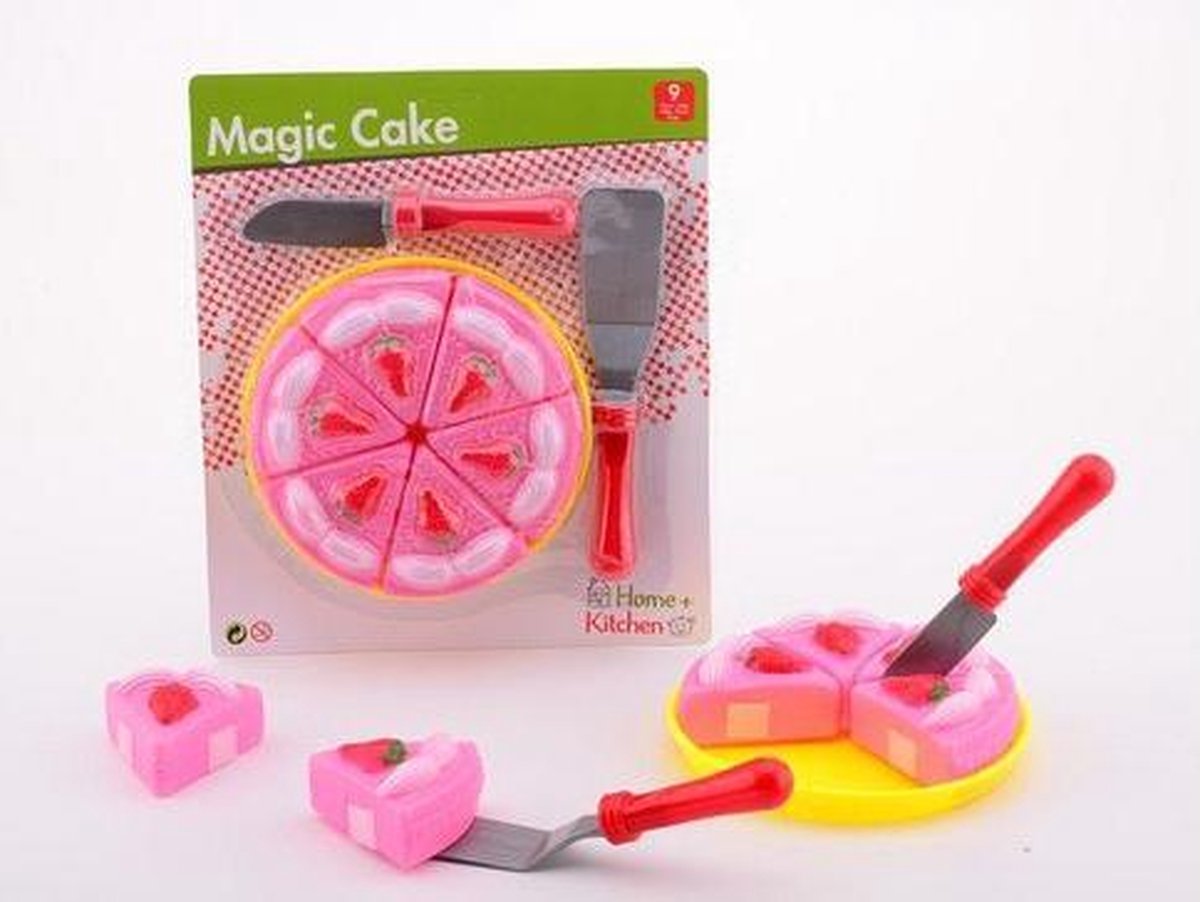 Roze speelgoed taart