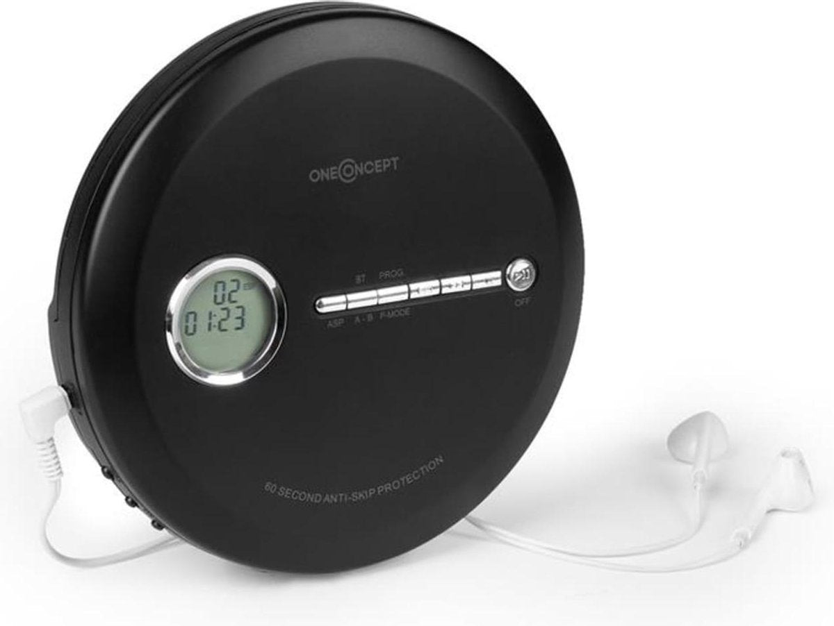 oneConcept CDC 100-BT Discman met bluetoothfunctie voor draadloze koptelefoons 