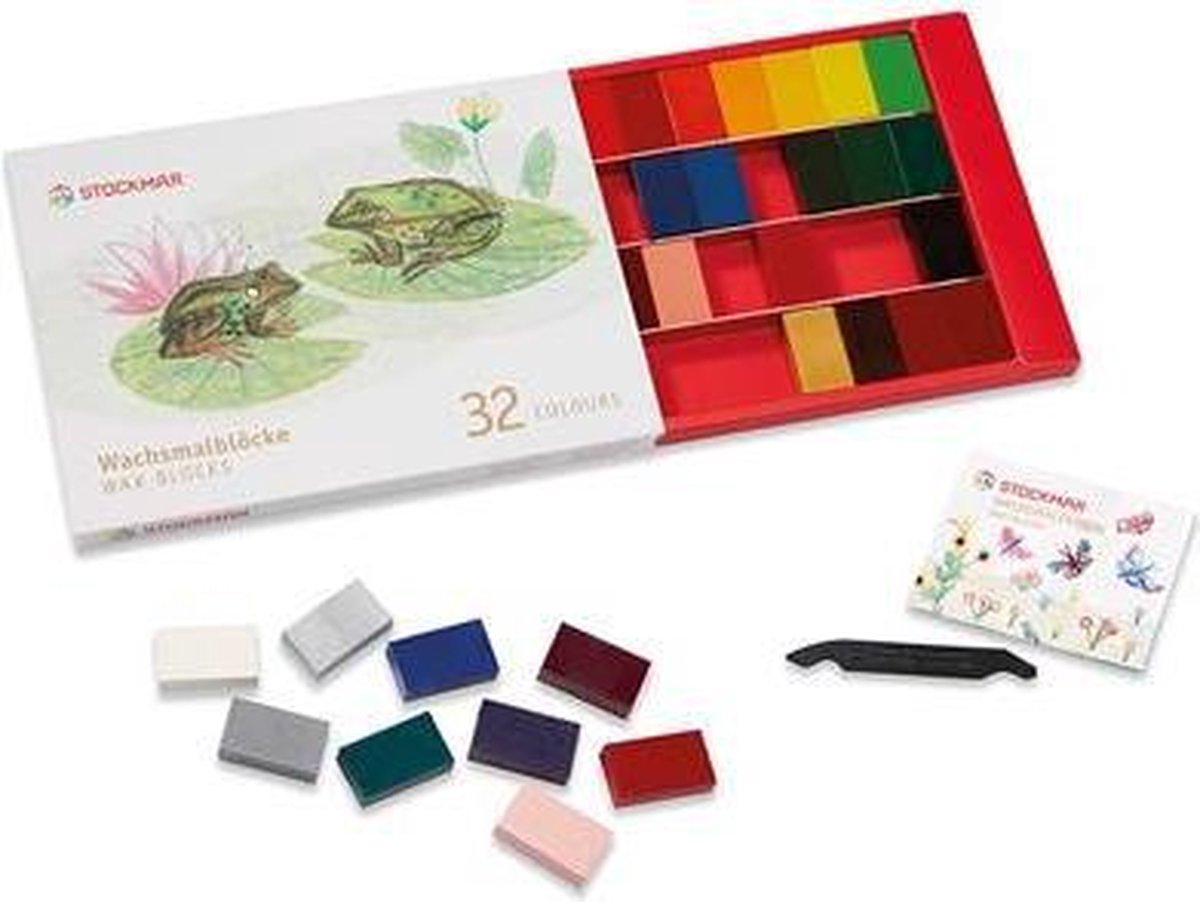 Stockmar wasblokjes assortiment 32 kleuren