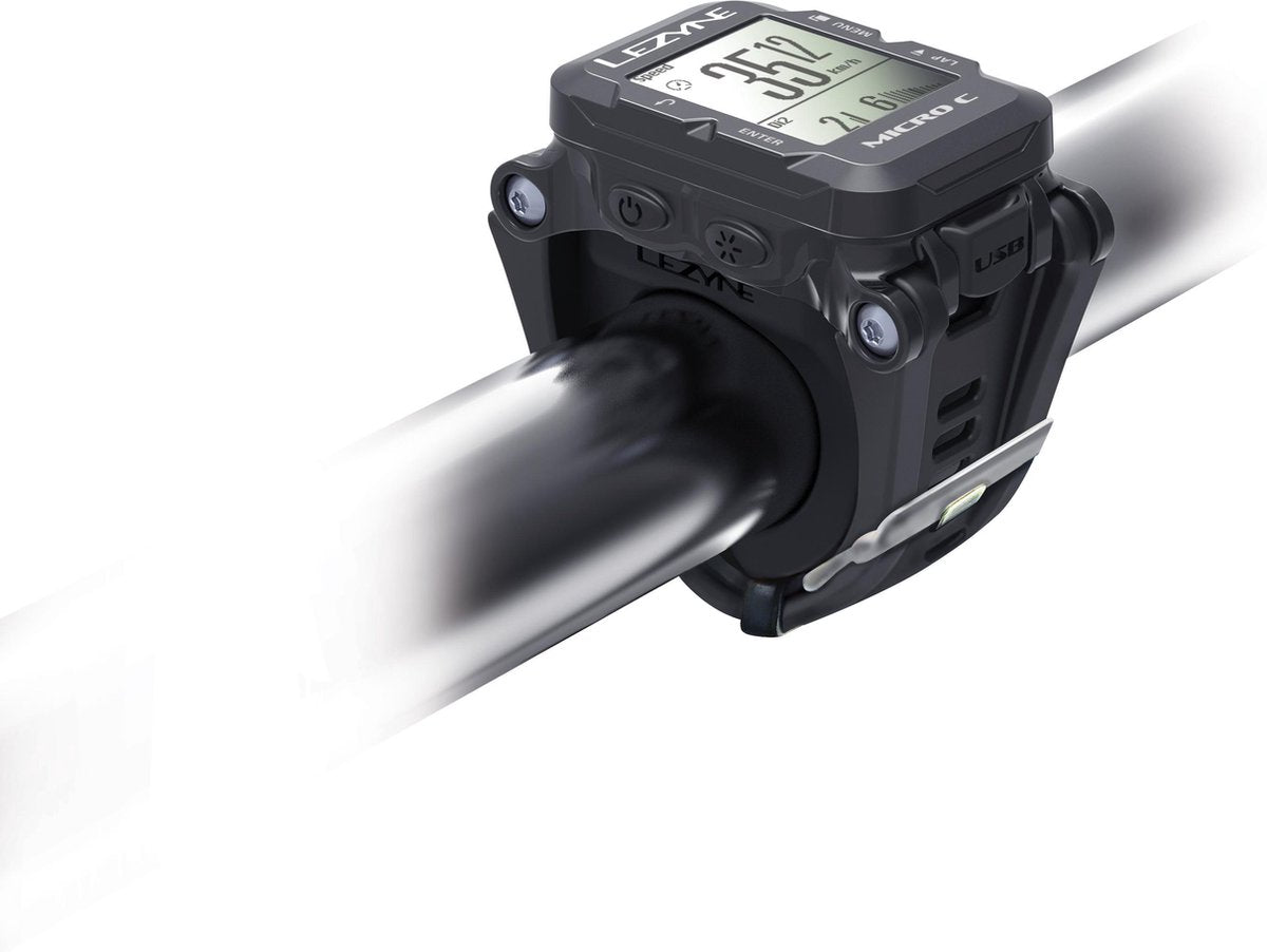 Lezyne Handle Bar Adapter GPS Watch Zwart