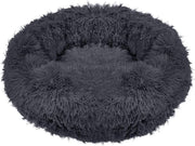 Springos Hondenmand | Superzacht en Luxe | Wasbaar | Donut | Fluffy | Hondenkussen | 80cm | Grijs