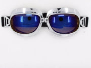 Chrome vliegeniersbril multi kleur glas
