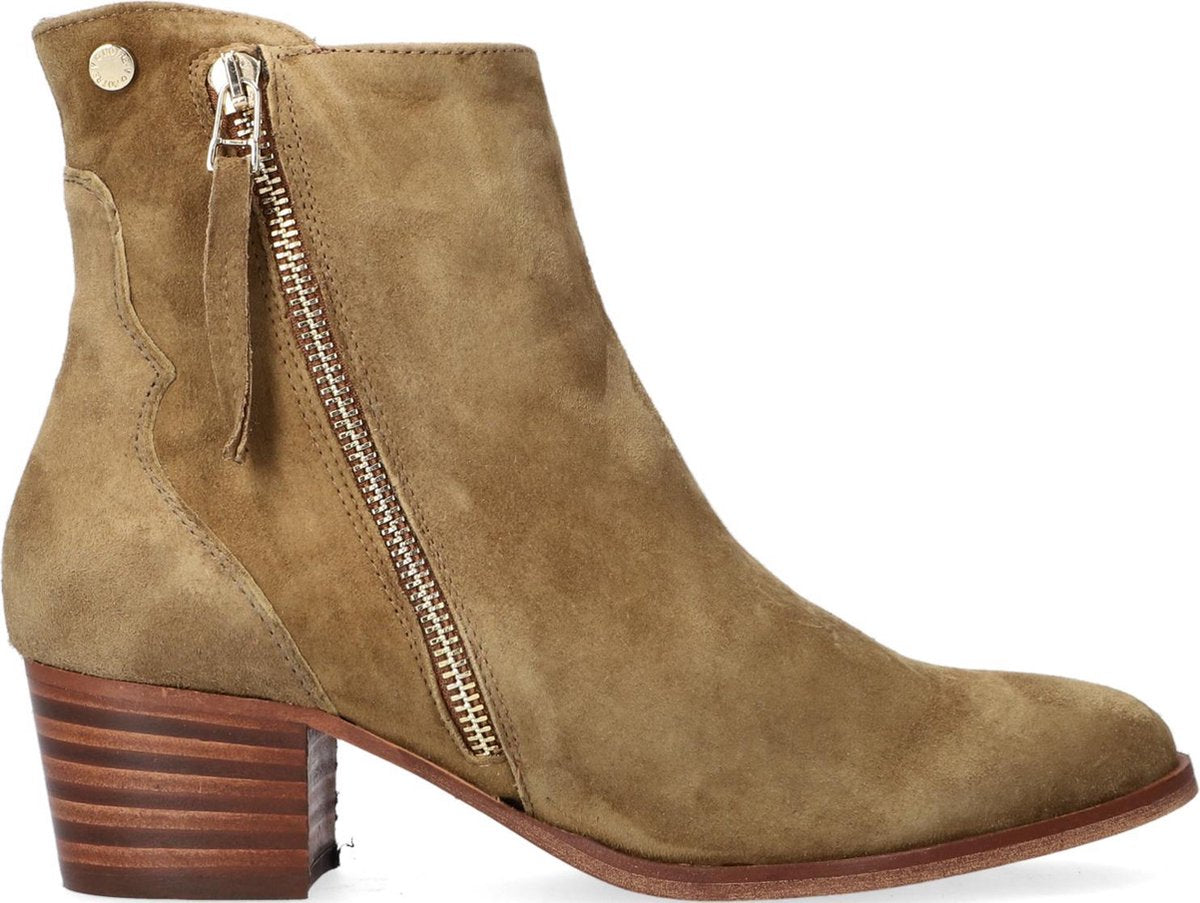 Notre-V 03-230 Enkellaarsjes - Enkelboots - Dames - Beige - Maat 37