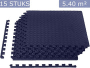 Meisterhome ® geluidsdempende sport EVA puzzelmat set - Waterdichte fitness mat met mooie afgewerkte randen - Zachte yogamat – Easy installeren/schoonmaken - Fitnessruimte/meditatie - Warmte isolerend - 60 x 60 x 1