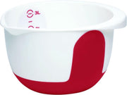MIX & BAKE beslagkom. 3.0 L .wit/rood