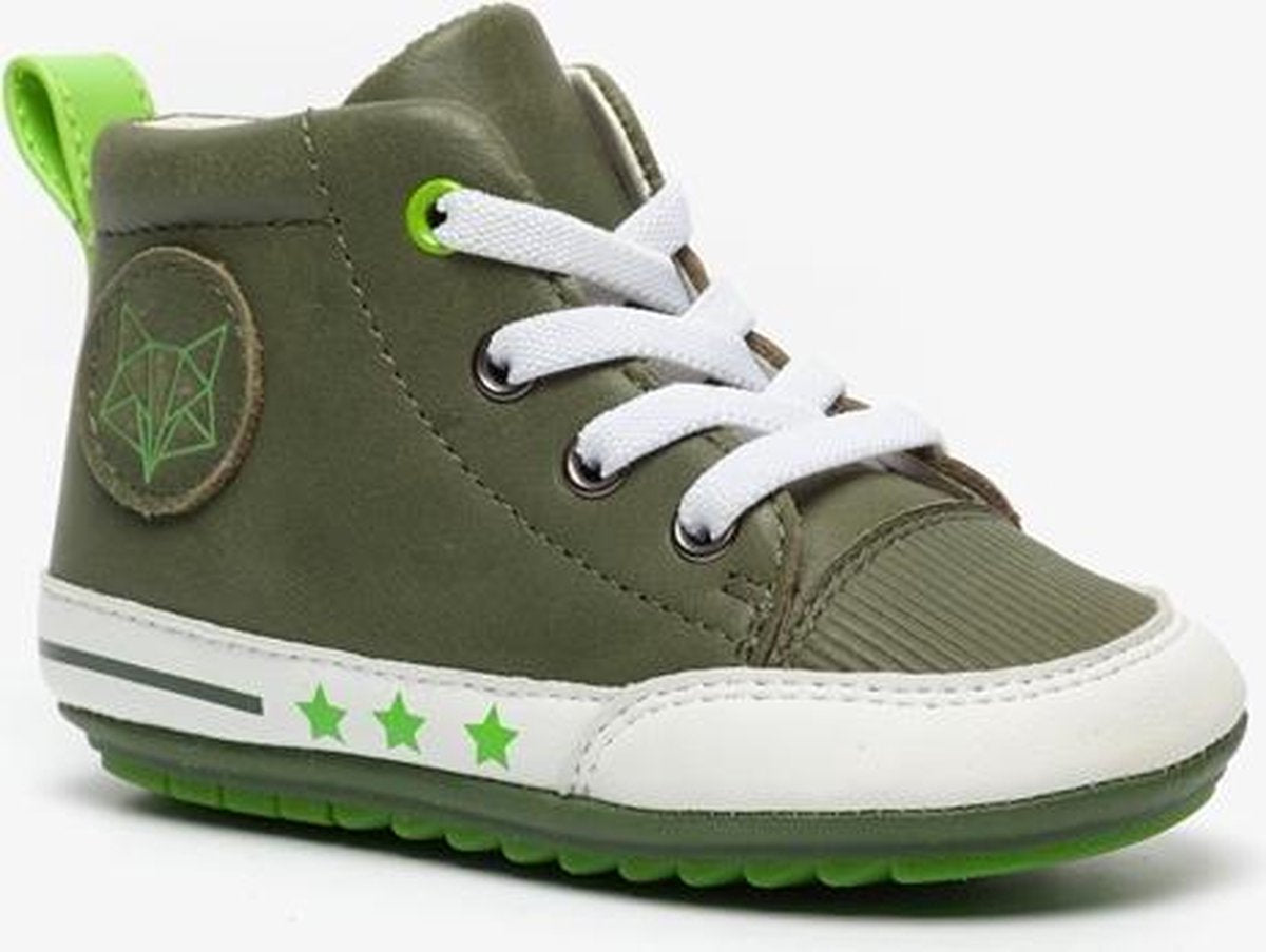 Groot leren babyschoenen - Groen - Maat 21