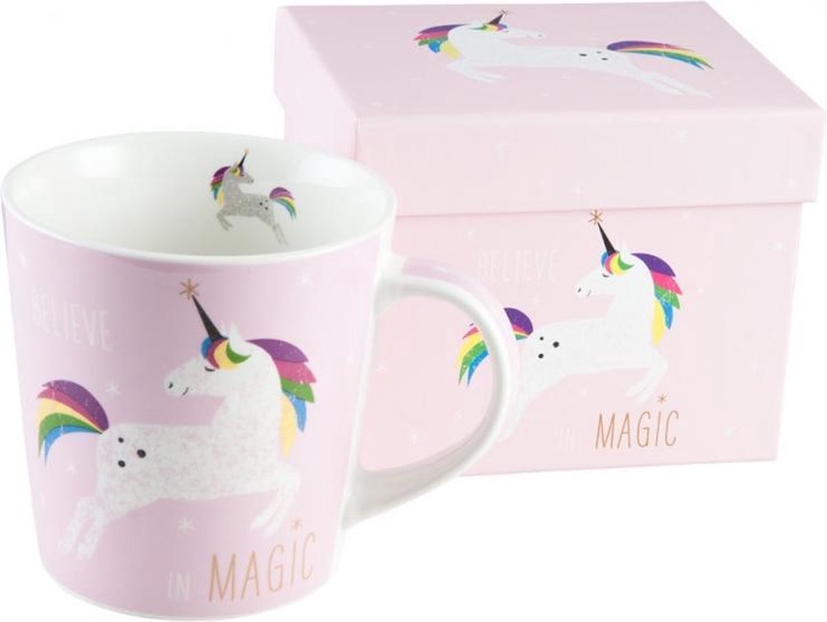 PFIFF Beker/mok 'Pink Unicorns' one size roze