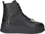 Bronx Bumpp-in 47368 Hoge sneakers - Leren Sneaker - Dames - Zwart - Maat 40