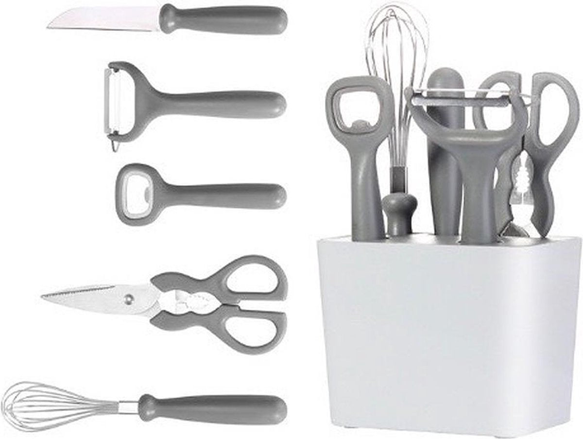 Keukengerei Keukengerei houder Fruitmes Dunschiller Keukenschaar Keukengerei set