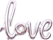 Folie ballon zilver als tekst love 108*65.5 cm