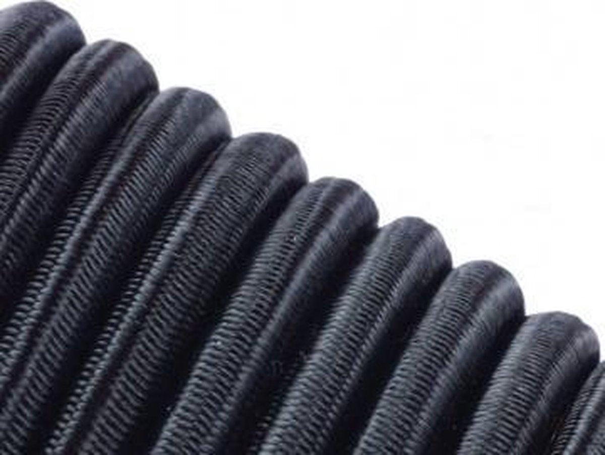 200 meter Elastisch Touw - Zwart - 4mm - elastiek op rol