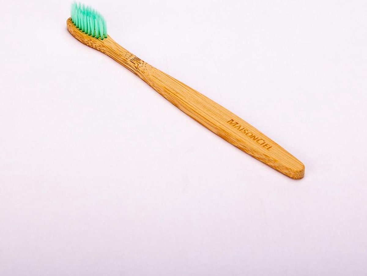 Bamboe tandenborstel (Turquoise) - Bamboo toothbrush (turquoise) - soft brush - ecological