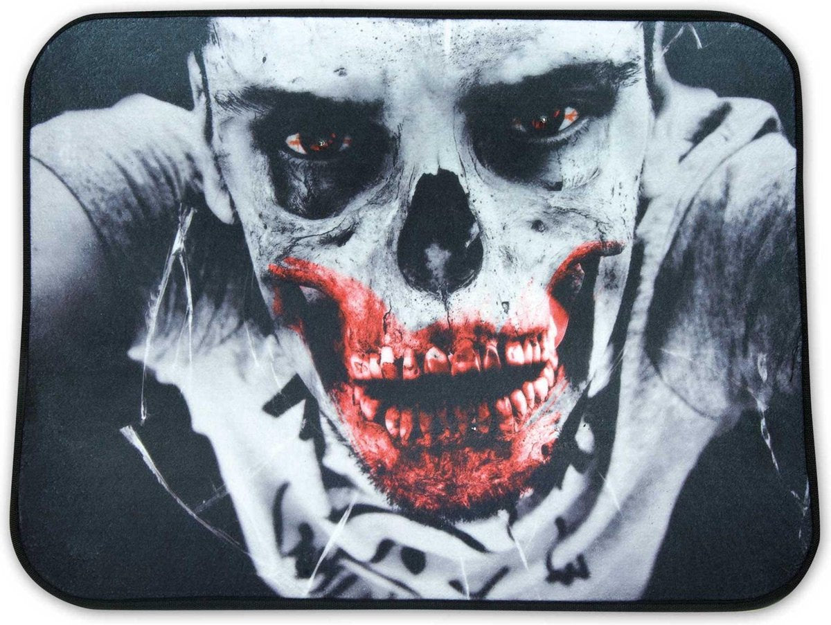 Haaloween skelet deurmat met licht en geluid - Feestdecoratievoorwerp