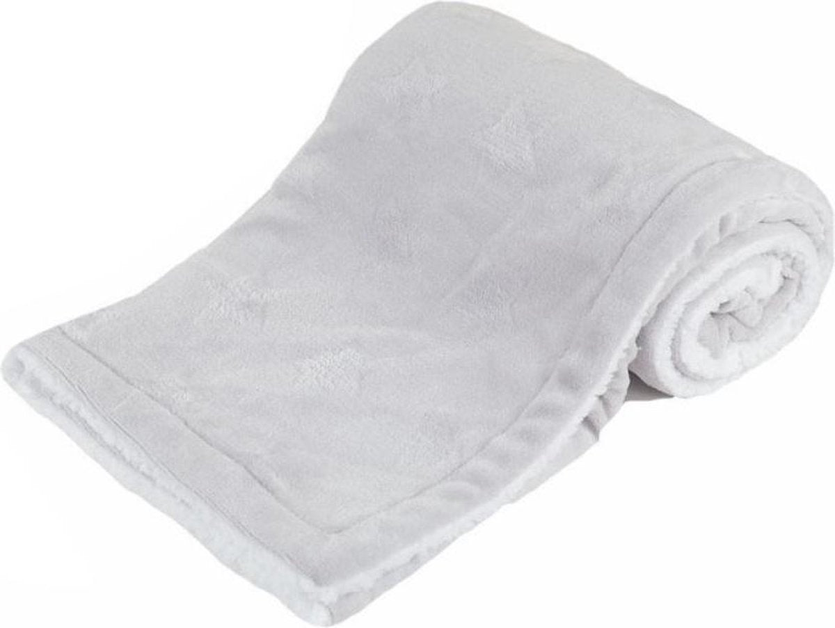 Soft Touch Dekentje Ster 75 X 100 Cm Polyester/sherpa Grijs