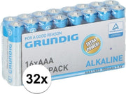 32x Grundig AAA batterijen alkaline 1.5 volt - Voordeelpak