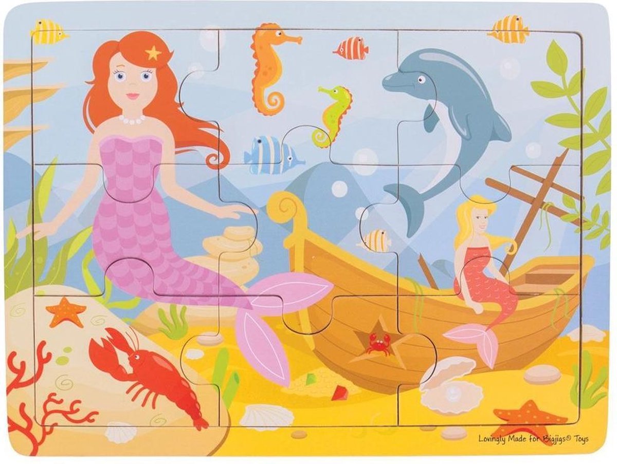Bigjigs Tray Puzzle - Mermaid