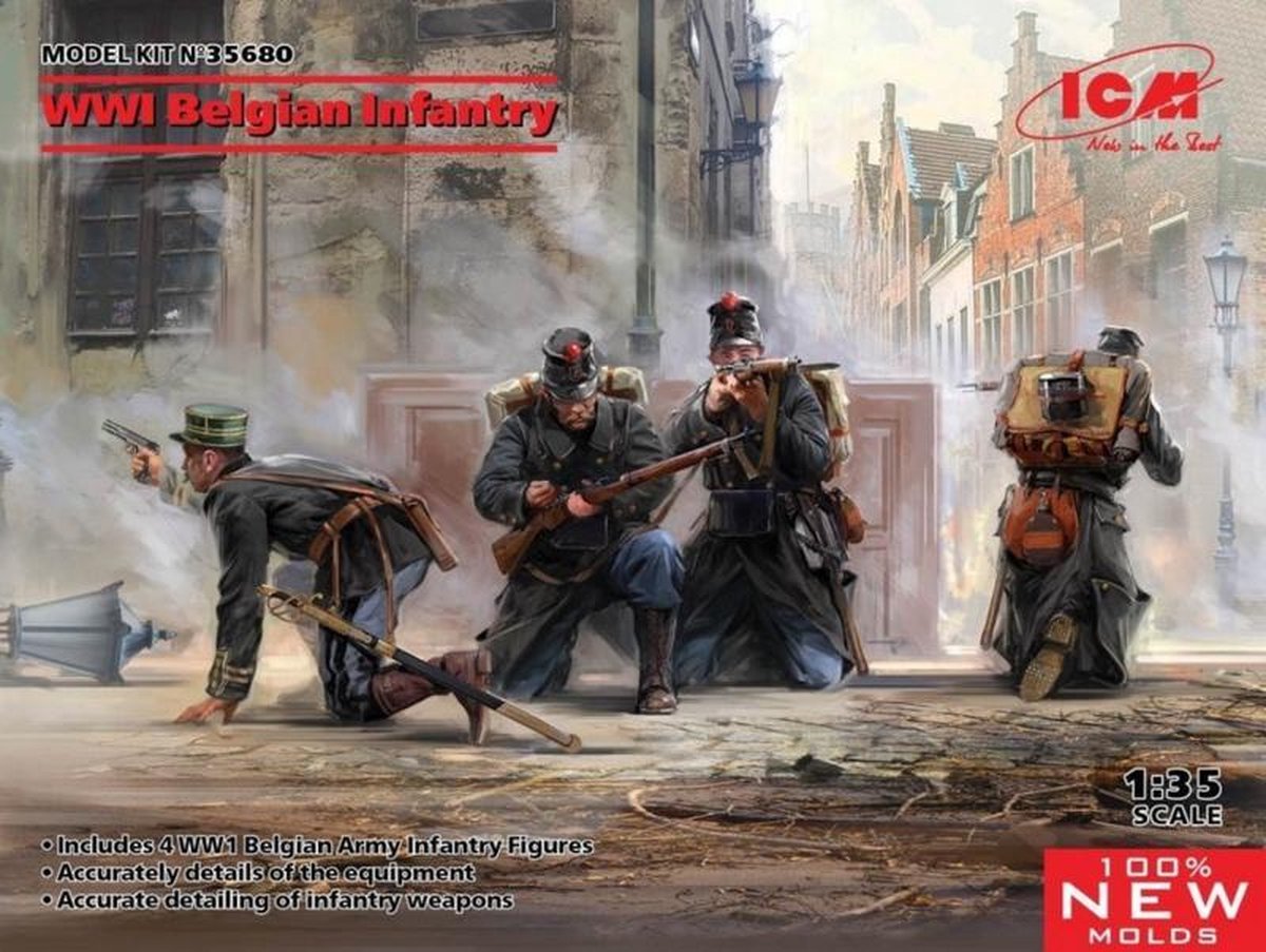 1:35 ICM 35680 WWI Belgian Infantry Plastic kit