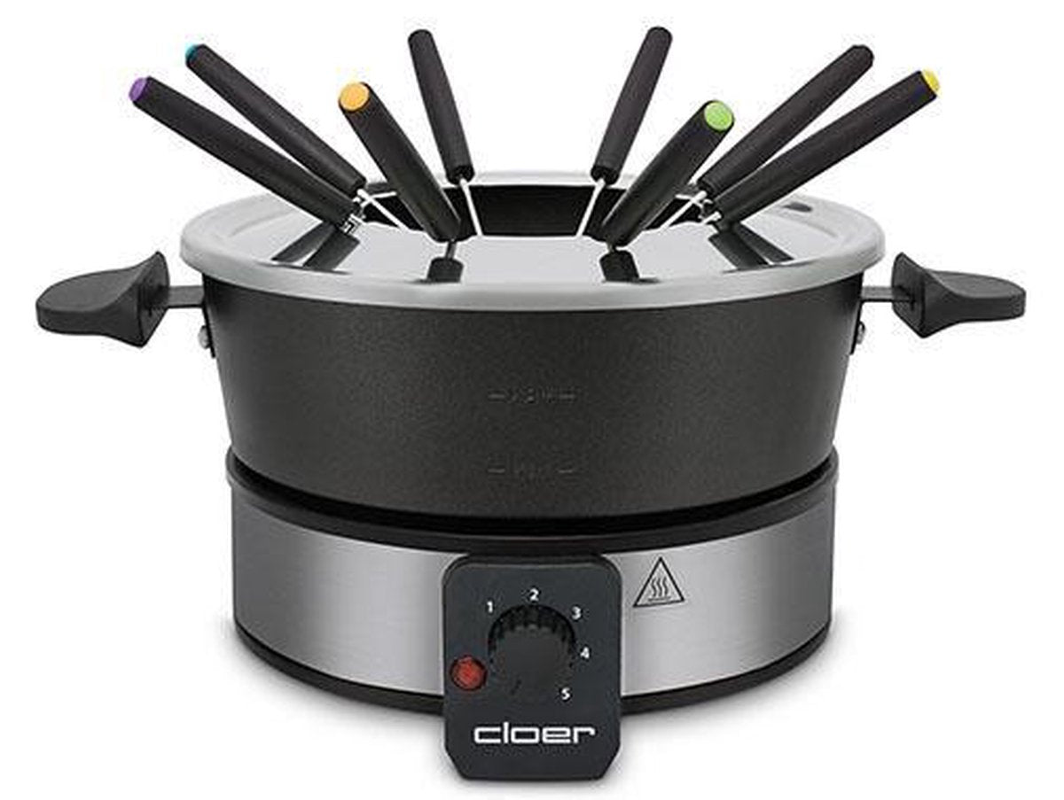 Cloer 6679 - Elektrische Fonduepan - 8 fonduevorkjes