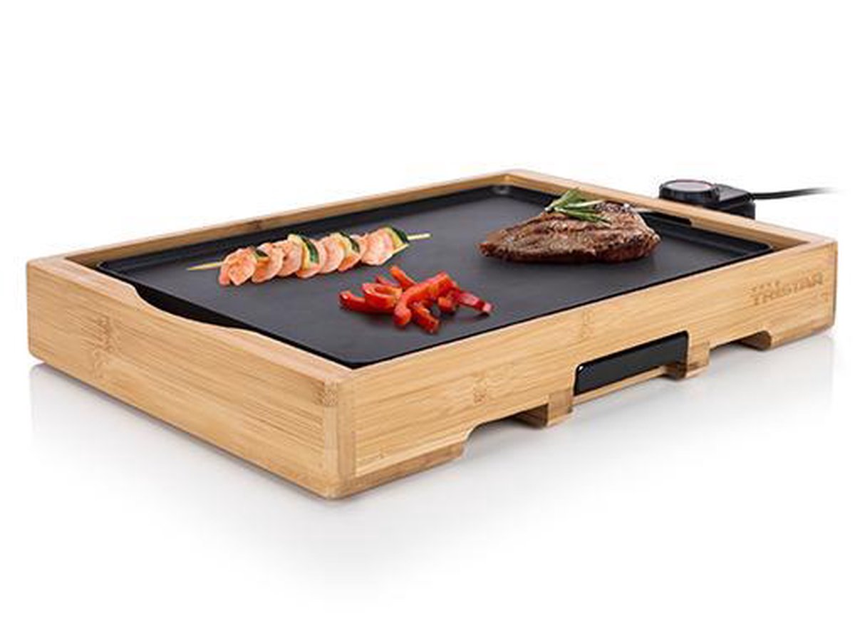 Tristar BP-2642 Bamboo - Grillplaat - 36 x 25.4 cm