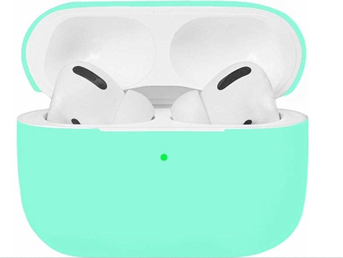 Apple AirPods Pro - Siliconen Case Cover - Geschikt voor AirPods Pro - Kleur Licht Blauw