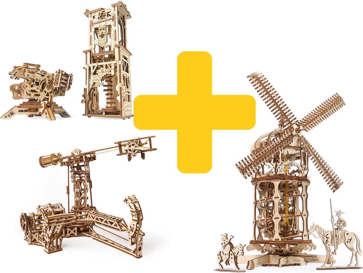 UGears modelbouw hout Voordeelpakket bouwwerken