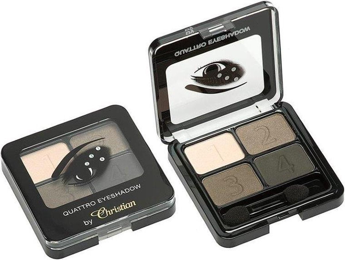 Christian Quattro Oogschaduw Palet-QuattroBrown_#a52a2a
